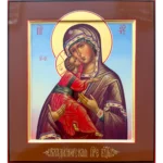 Рукописная икона Владимирской Божией Матери